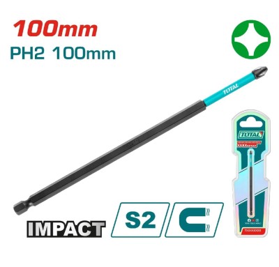 TOTAL BITS DE CHAVE DE FENDA DE IMPACTO ESTRELA   TACIM71PH2100   PH2X65M Total Herramientas Oficial