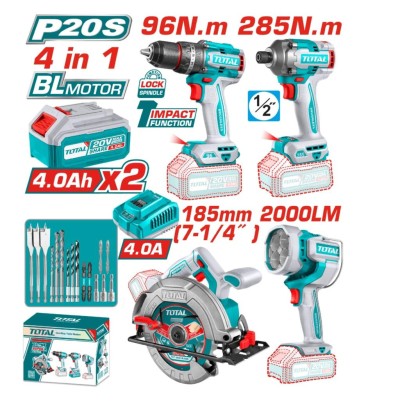 TOTAL COMBO SEM FIO 4PCS  TOSLI241297 Total Herramientas Oficial