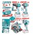 TOTAL COMBO SEM FIO 4PCS  TOSLI241297 Total Herramientas Oficial