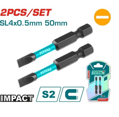TOTAL BITS PARA CHAVE DE FENDA DE IMPACTO TACIM71SL450   SL4X0.5 50 Total Herramientas Oficial