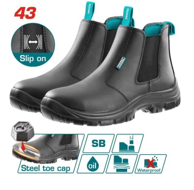 TOTAL BOTAS DE SEGURANÇA COM COURO DE BORRACHA   TSP209SB.43 Total Herramientas Oficial