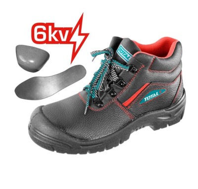 TOTAL BOTAS DE SEGURANÇA ISOLADAS ELETRICAMENTE TSP207IDSB.46  PRETO/VERMELHO Total Herramientas Oficial