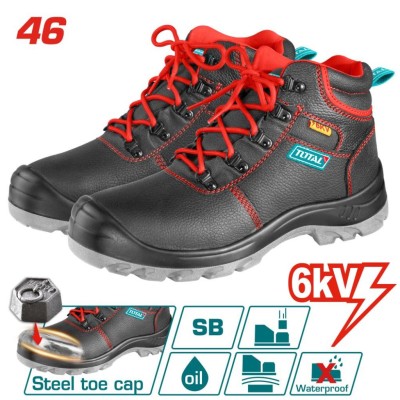 TOTAL BOTAS DE SEGURANÇA ISOLADAS ELETRICAMENTE TSP207IDSB.46  PRETO/VERMELHO Total Herramientas Oficial