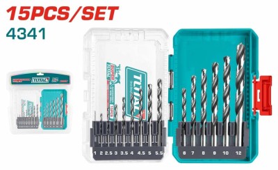 TOTAL KIT BROCAS 4341 HSS 15PCS  TACSDL51506 Total Herramientas Oficial