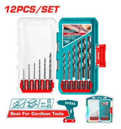 TOTAL  BROCA KIT 12PCS   TACSDL11206 Total Herramientas Oficial