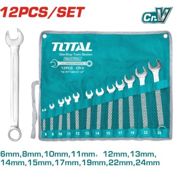 TOTAL KIT CHAVES COMBINADAS 12 PCS  THT1022121  Total Herramientas Oficial