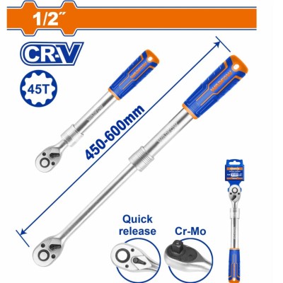 WADFOW  CHAVE CATRACA EXTENSÍVEL  1/2 450-600MM    WRW6212  Total Herramientas Oficial