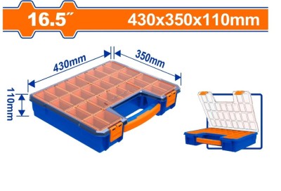 WADFOW ORGANIZADOR DE PLÁSTICO De 16.5 430X350X110MM  WTB1622 Total Herramientas Oficial