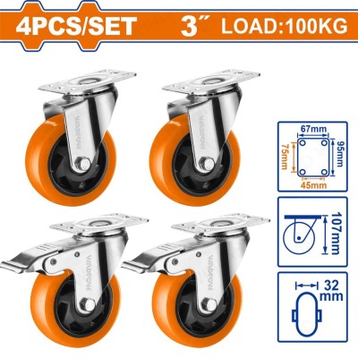 WADFOW  PNEU GIRATÓRIOS  KIT 4PCS WJLS9304  Total Herramientas Oficial