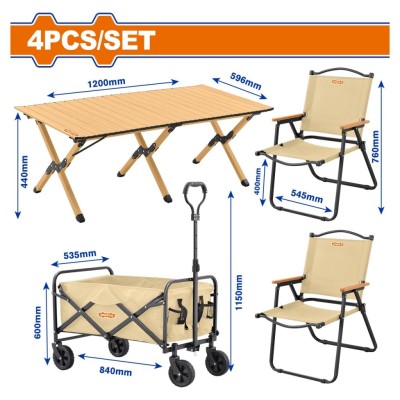 WADFOW CAMPING KIT 4PCS   WCPS9101 Total Herramientas Oficial