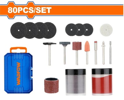 WADFOW  RETIFICADOR  ACESSORIOS 80PCS  WRR7080  Total Herramientas Oficial