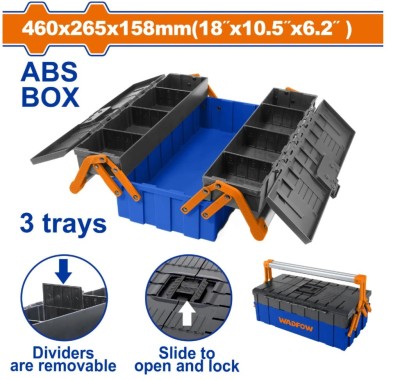 WADFOW CAIXA DE FERRAMENTA PLASTICO  30KG  WTB4303 Total Herramientas Oficial