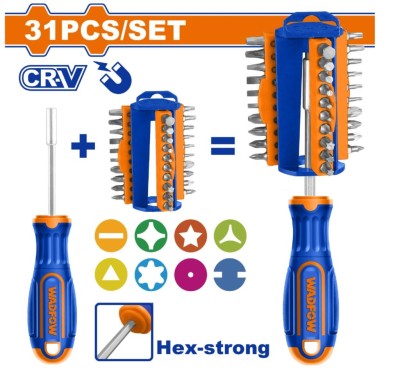 WADFOW CHAVE FENDA KIT 31EM1  WSS8431 Total Herramientas Oficial