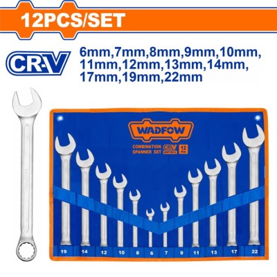WADFOW KIT CHAVE COMBINADA WSP1M12 12PCS Total Herramientas Oficial