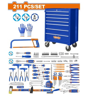 WADFOW  KIT DE FERRAMENTAS  211PCS   WHS3211   Total Herramientas Oficial