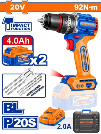 WADFOW  PARAFUZADEIRA DE IMPACTO SEM ESCOVAS  WCDP9281 20V Total Herramientas Oficial