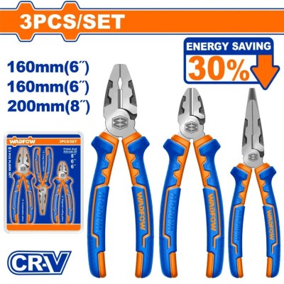 WADFOW CONJUNTO DE ALICATES WPS0613  3PCS Total Herramientas Oficial