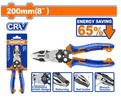 WADFOW ALICATE COMBINADO 8 Cr-V 65   WPL1768 Total Herramientas Oficial