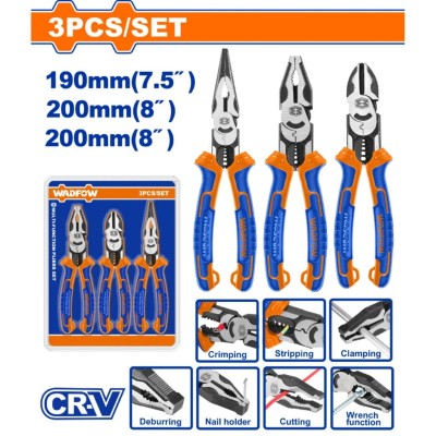WADFOW ALICATE ERGONÔMICO FUNCIONAL 3PCS    WPS0413   Total Herramientas Oficial