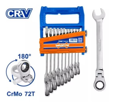 WADFOW KIT LLAVE COMBINADA C/ TRINQUETE WSP5212 12PCS Total Herramientas Oficial
