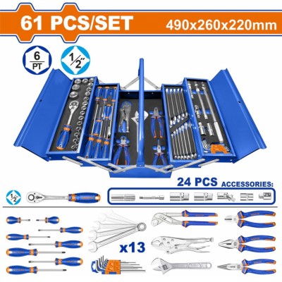 WADFOW  KIT DE FERRAMENTAS  61PCS  WHS4B61  Total Herramientas Oficial