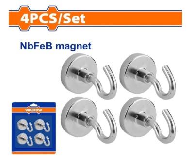 WADFOW CONJUNTO  DE GANCHOS MAGNETICOS 4PCS WZE2K11 Total Herramientas Oficial
