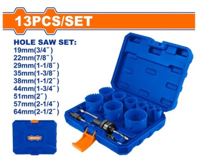 WADFOW CONJUNTO DE SERRAS COPO BIMETÁLICAS 13PCS  WKJ3413  Total Herramientas Oficial