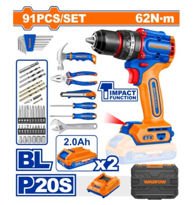 WADFOW KIT DE HERRAMIENTAS WDT4B91 91PCS Total Herramientas Oficial