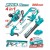 TOTAL COMBO MOTOSERRA + APARADOR DE CERCA + SOPRADOR + CORTA GRAMA TOSLI250496 Total Herramientas Oficial