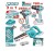 TOTAL COMBO 3 PCS DE FURADEIRA + CHAVE DE FENDA + SOPRADOR  TOSLI250182 Total Herramientas Oficial