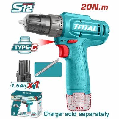 TOTAL PARAFUSADEIRA 12V TDLI12456 20NM 1BT Total Herramientas Oficial