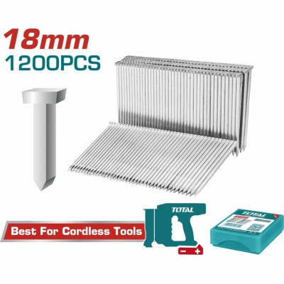 TOTAL GRAMPOS PARA PREGADOR  2.2MM-18MM   1200PCS  TAC12018  Total Herramientas Oficial