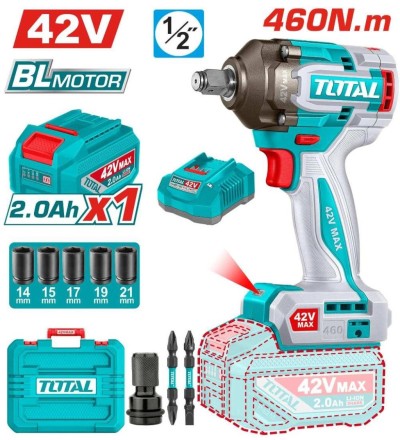 TOTAL  COMBO CHAVE DE IMPACTO 42V  TIWLI42461 Total Herramientas Oficial