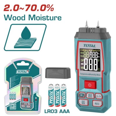 TOTAL MEDIDOR UMIDADE PARA MADEIRA TETWM031 Total Herramientas Oficial