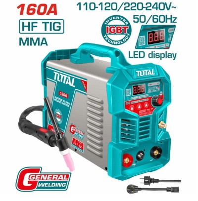 TOTAL MÁQUINA DE SOLDA 160A TIG/MMA  TIG16058  Total Herramientas Oficial