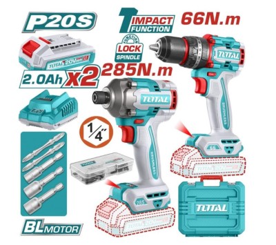 TOTAL COMBO FURADEIRA + PARAFUSADEIRA DE IMPACTO TCKLI20277 Total Herramientas Oficial