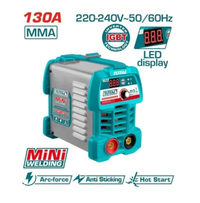 TOTAL MAQUINA DE SOLDA INVERSORA  TW213049 130A MMA Total Herramientas Oficial