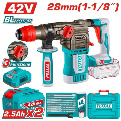 TOTAL MARTELETE 42V MOTOR SEM ESCOVAS  TRHLI422882 Total Herramientas Oficial