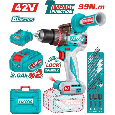 TOTAL PARAFUSADEIRA DE IMPACTO 42V MOTOR SEM ESCOVAS  TIDLI429982 Total Herramientas Oficial