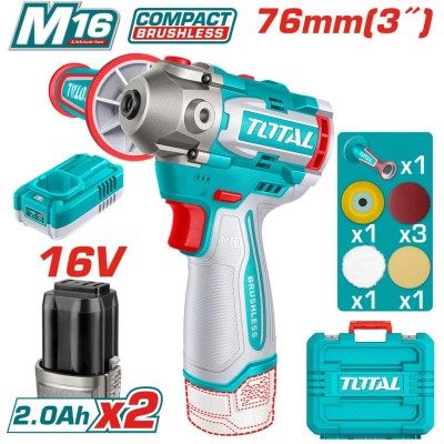 TOTAL POLIDOR 16V 76MM  TAPLI1676 Total Herramientas Oficial