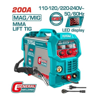TOTAL MÁQUINA DE SOLDA  200A  MIG/MAG/MMA/TIG UTMGT20058 Total Herramientas Oficial