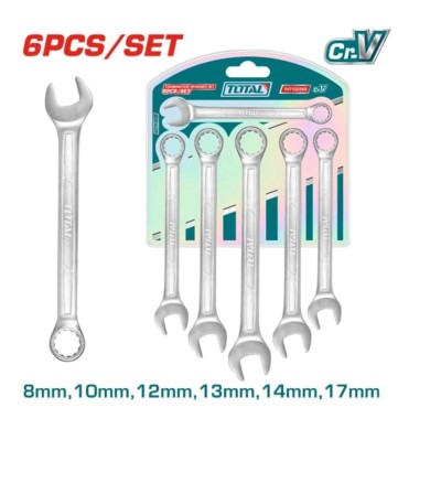 TOTAL  KIT CHAVES COMBINADAS 6PCS   THT102266 Total Herramientas Oficial