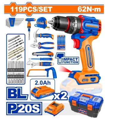 WADFOW KIT DE FERRAMENTAS WDT4B119 119PCS Total Herramientas Oficial