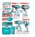 TOTAL  COMBO 4PCS 20V  TOSLI250608 Total Herramientas Oficial