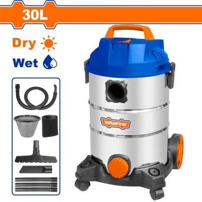 WADFOW ASPIRADOR DE PÓ SECO E ÚMIDO 30LT 1200W  WVR4A30  Total Herramientas Oficial