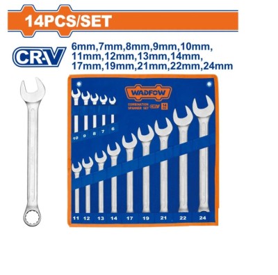 WADFOW  KIT CHAVE COMBINADAS 14PCS  WSP1M24 Total Herramientas Oficial