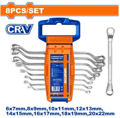 WADFOW CONJUNTO DE CHAVES COMBINADAS 8PCS  6-22MM  WFR3208 Total Herramientas Oficial