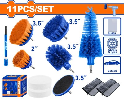 WADFOW KIT CONJUNTO DE ESCOVAS PARA LIMPEZA PARA FURADEIRAS 11PCS   WND5515 Total Herramientas Oficial