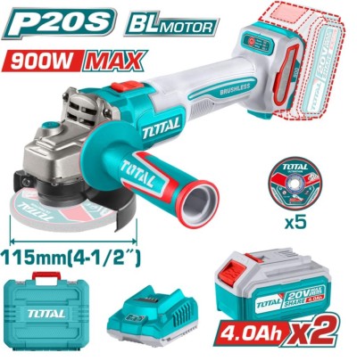 TOTAL LIXADEIRA  20V MOTOR BRUSHLESS 900W  TAGLI261522 Total Herramientas Oficial