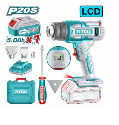 TOTAL  PISTOLA DE  CALOR  20V TBLI20035 Total Herramientas Oficial